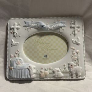 Russ Berrie Baby's Baptism Frame for 3.5" X 5" Photo Keepsake Infant Tabletop
